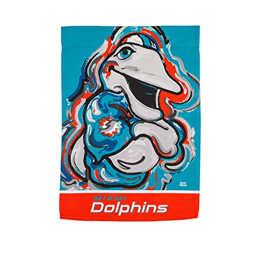 Team Sports America Miami Dolphins Suede Garden Flag 12.5 x 18 Inches Justin Patten - 757 Sports Collectibles