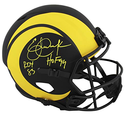 Rams Eric Dickerson"HOF/ROY" Signed Eclipse Full Size Speed Rep Helmet BAS Wit - 757 Sports Collectibles