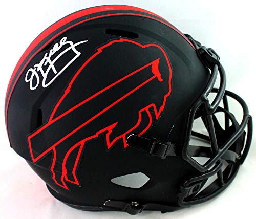 Jim Kelly Autographed Buffalo Bills F/S Eclipse Speed Helmet - JSA W Silver - 757 Sports Collectibles