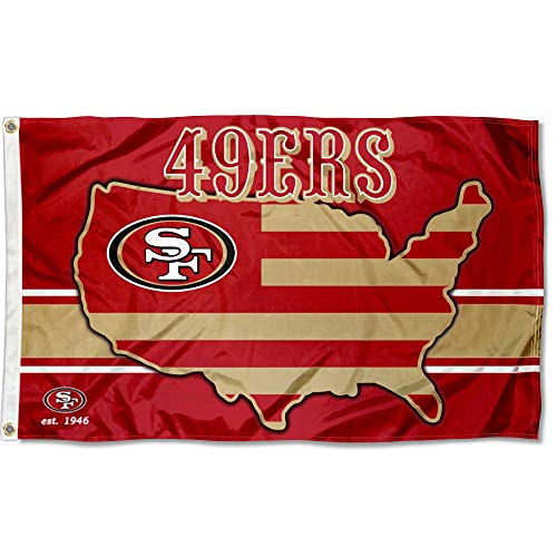 WinCraft San Francisco 49ers Nation USA American Country 3x5 Flag - 757 Sports Collectibles