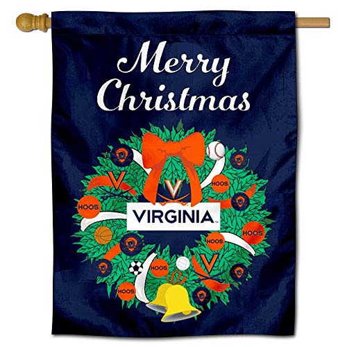 Virginia Cavaliers Happy Holidays Christmas Banner Flag - 757 Sports Collectibles