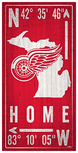 Fan Creations NHL Detroit Red Wings Unisex Detroit Red Wings Coordinate Sign, Team Color, 6 x 12 - 757 Sports Collectibles