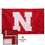 College Flags & Banners Co. Nebraska Cornhuskers Embroidered and Stitched Nylon Flag - 757 Sports Collectibles