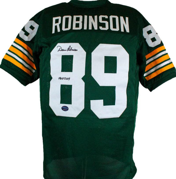 Dave Robinson Autographed Green Pro Style Jersey w/HOF-Prova Auth Black - 757 Sports Collectibles