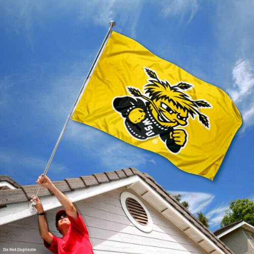 College Flags & Banners Co. Wichita State Shockers Gold 3x5 Flag - 757 Sports Collectibles