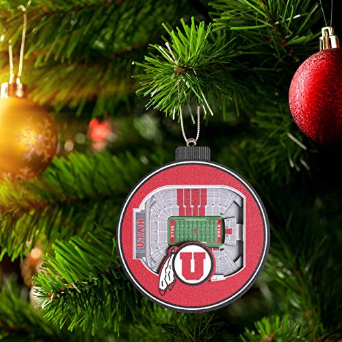 YouTheFan NCAA Utah Utes 3D StadiumView Ornament -Jon M. Huntsman Center - 757 Sports Collectibles