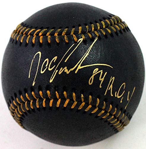 Doc Gooden Autographed Rawlings OML Black Baseball w/ 84 ROY - JSA W Auth Thin - 757 Sports Collectibles