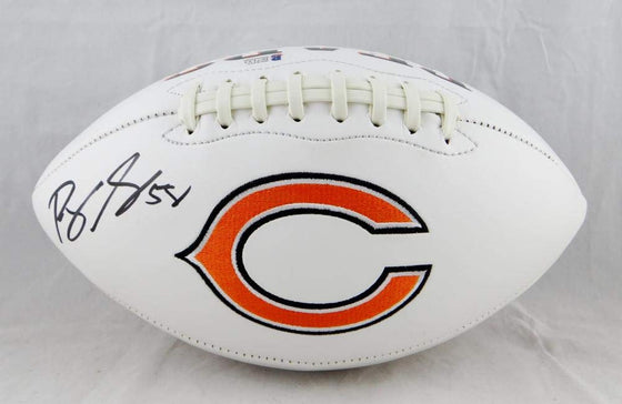 Roquan Smith Autographed Chicago Bears Logo Football- Beckett Authenticated - 757 Sports Collectibles