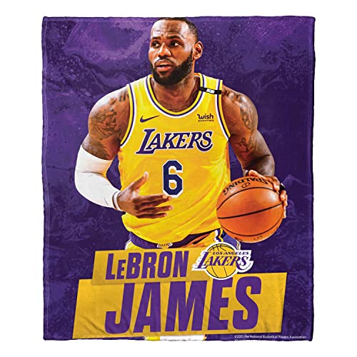 Northwest NBA Soft Two Tone Sherpa Throw, 50" x 60" Blanket, Officially Licensed Throw for Bedding or Sofa Frosty Fleece Cover (Los Angeles Lakers - Purple,) - 757 Sports Collectibles