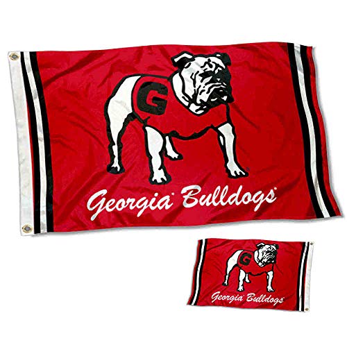 College Flags & Banners Co. Georgia Bulldogs Vault Throwback Vintage Double Sided Flag - 757 Sports Collectibles