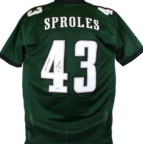 Darren Sproles Autographed Green Pro Style Jersey w/SB Champs-Beckett W Hologram Black - 757 Sports Collectibles