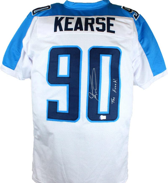 Jevon Kearse Autographed White Pro Style Jersey w/The Freak-Beckett W Hologram Silver - 757 Sports Collectibles