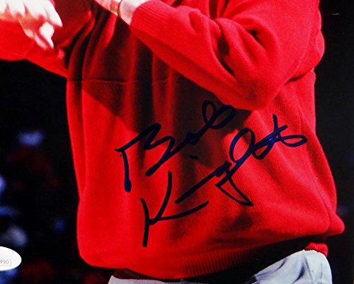 Bob Knight Autographed Indiana 8x10 Photo Close Up w/ Hands-JSA W Auth Blue - 757 Sports Collectibles