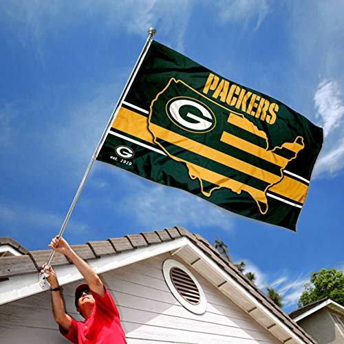 WinCraft Green Bay Packers Nation USA American Country 3x5 Flag - 757 Sports Collectibles