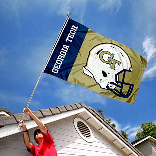 Georgia Tech Yellow Jackets Football Helmet Flag - 757 Sports Collectibles