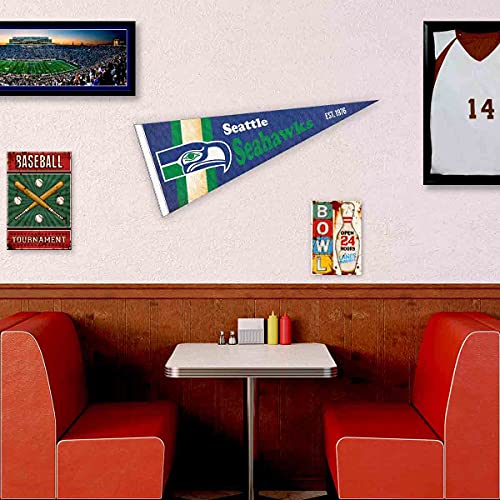 WinCraft Seattle Seahawks Throwback Vintage Retro Pennant Flag - 757 Sports Collectibles