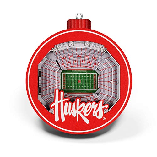 YouTheFan NCAA Nebraska Cornhuskers 3D StadiumView Ornament - Memorial Stadium - 757 Sports Collectibles