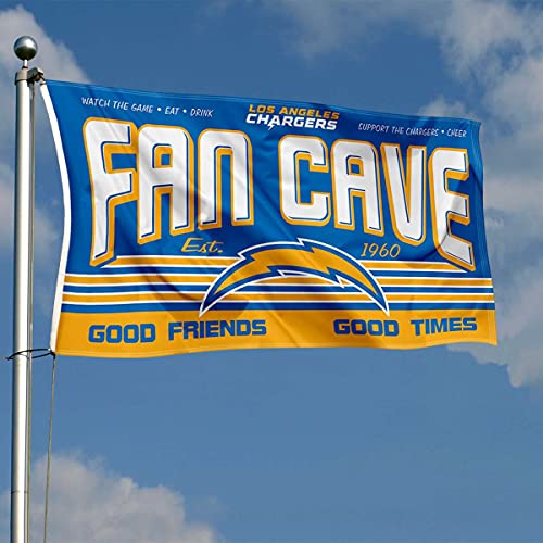 WinCraft Los Angeles Chargers Fan Man Cave Banner Flag - 757 Sports Collectibles