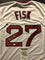 Autographed/Signed Carlton Fisk Boston White Baseball Jersey JSA COA