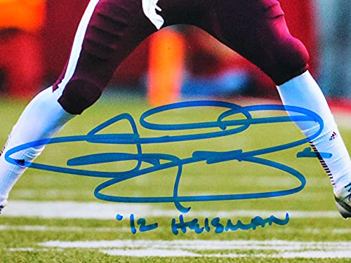 Johnny Manziel Signed Texas A&M 8x10 Passing FP Photo w 12 Heisman-BeckettWBlue - 757 Sports Collectibles