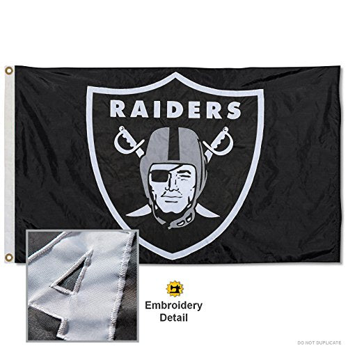 WinCraft Las Vegas Raiders Embroidered Nylon Flag - 757 Sports Collectibles