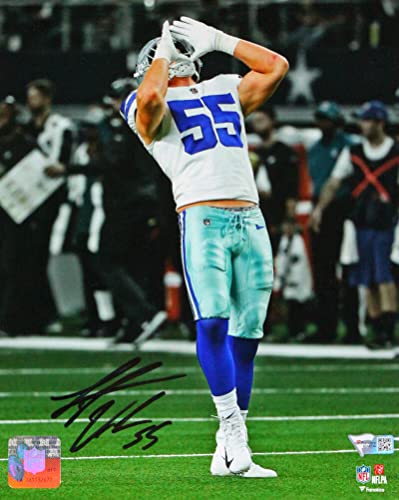 Leighton Vander Esch Autographed Dallas Cowboys 8x10 Yell Photo- Fanatics Black - 757 Sports Collectibles