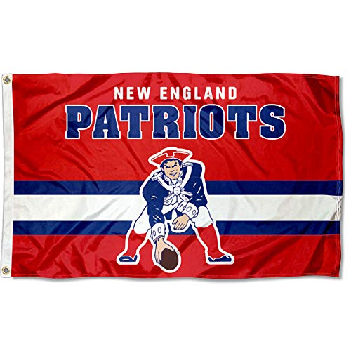 WinCraft Patriots Throwback Vintage Retro 3x5 Banner Flag - 757 Sports Collectibles