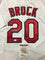 Autographed/Signed Lou Brock St. Louis White Baseball Jersey JSA COA