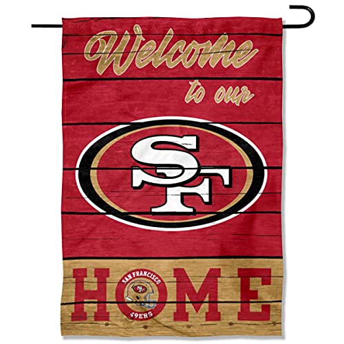 WinCraft San Francisco 49ers Welcome Home Decorative Garden Flag Double Sided Banner - 757 Sports Collectibles