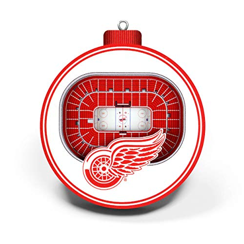 NHL Detroit Red Wings - Joe Louis Arena 3D StadiumView Ornament3D StadiumView Ornament, Team Colors, Large - 757 Sports Collectibles