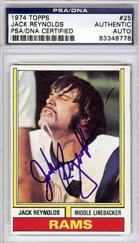 Jack Reynolds Autographed 1974 Topps Rookie Card PSA/DNA #83348778