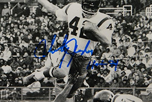 Charley Taylor Autographed Washington 8x10 BW Hurdle Photo W/ HOF- JSA W Auth - 757 Sports Collectibles