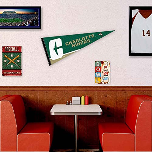 College Flags & Banners Co. UNC Charlotte Pennant Full Size Felt - 757 Sports Collectibles