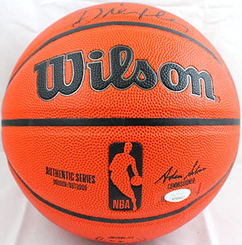 Clyde Drexler Autographed Wilson NBA Basketball - JSA Witnessed Black - 757 Sports Collectibles