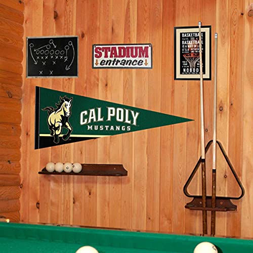 College Flags & Banners Co. Cal Poly Mustangs Pennant Full Size Felt - 757 Sports Collectibles