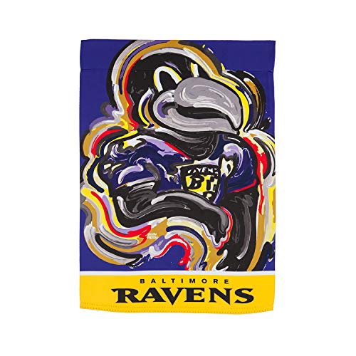 Team Sports America Baltimore Ravens Suede Garden Flag 12.5 x 18 Inches Justin Patten - 757 Sports Collectibles