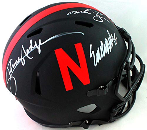 Nebraska Heisman Winners Autographed F/S Eclipse Speed Helmet- JSA W WHITE - 757 Sports Collectibles