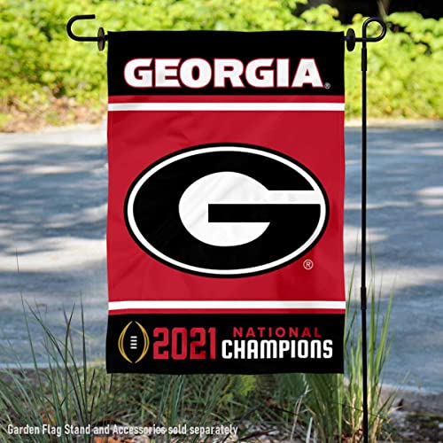 Georgia Bulldogs 2021 College Football National Champions Double Sided Garden Banner Flag - 757 Sports Collectibles