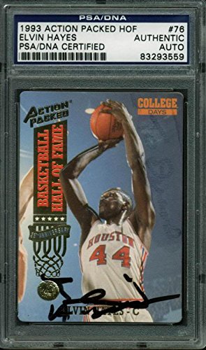 Houston Elvin Hayes Authentic Signed Card 1993 Action Packed HOF PSA/DNA Slabbed - 757 Sports Collectibles