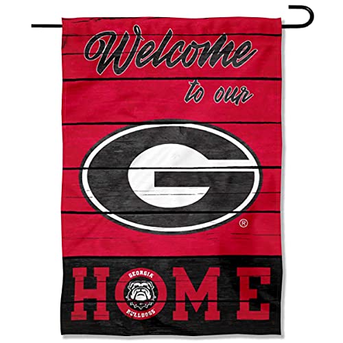 College Flags & Banners Co. Georgia Bulldogs Welcome to Our Home Double Sided Garden Yard Flag - 757 Sports Collectibles