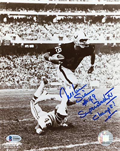 Mike Siani Super Bowl XI Champs Autographed Oakland Raiders 8x10 Photo - BAS COA - 757 Sports Collectibles