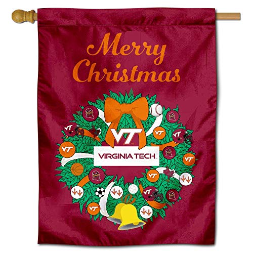 Virginia Tech Hokies Happy Holidays Christmas Banner Flag - 757 Sports Collectibles