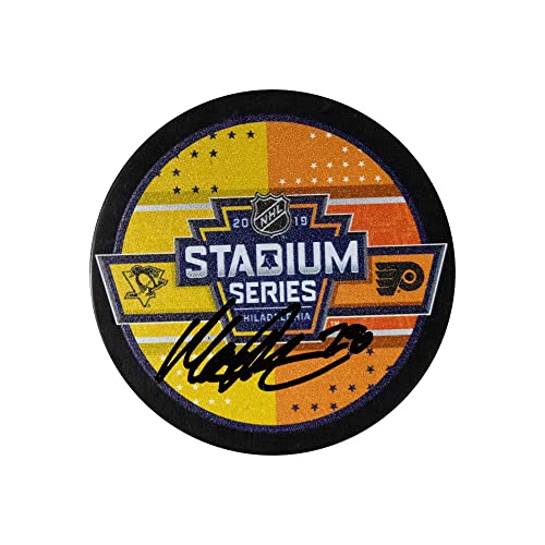 Marcus Pettersson Autographed 2019 Stadium Series Hockey Puck - BAS - 757 Sports Collectibles