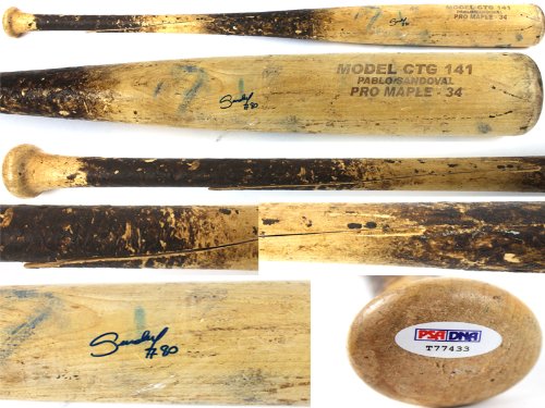 Red Sox Pablo Sandoval Signed Game Used Minor League Baseball Bat PSA #T77433 - 757 Sports Collectibles