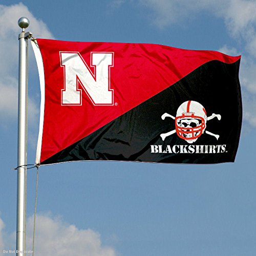 College Flags & Banners Co. Nebraska Cornhuskers Blackshirts Logo Flag - 757 Sports Collectibles