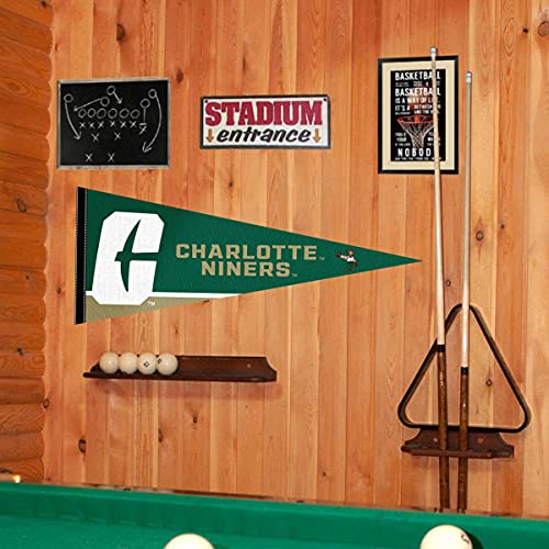 College Flags & Banners Co. UNC Charlotte Pennant Full Size Felt - 757 Sports Collectibles