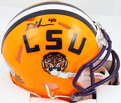 Devin White Autographed LSU Tigers Speed Mini Helmet-Beckett W Hologram Black - 757 Sports Collectibles