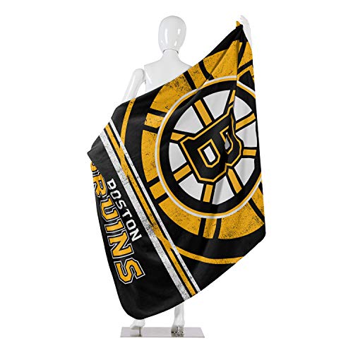 The Northwest Company NHL Boston Bruins "Fade Away" Fleece Throw Blanket, 50" x 60" , Black - 757 Sports Collectibles