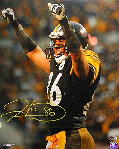 Hines Ward Signed Arms Up Celebrating Photo 16x20 HM Photo- Beckett W Yellow - 757 Sports Collectibles