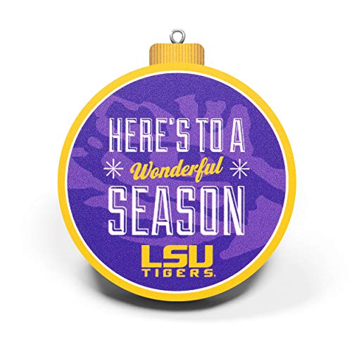 YouTheFan NCAA LSU Tigers 3D Logo Series Ornament, team colors - 757 Sports Collectibles